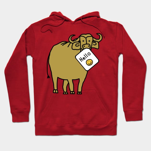 Ox Says Hello in the Year of the Ox Hoodie by ellenhenryart